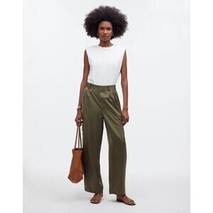 Madewell Satin Wide Leg Cargo Pants